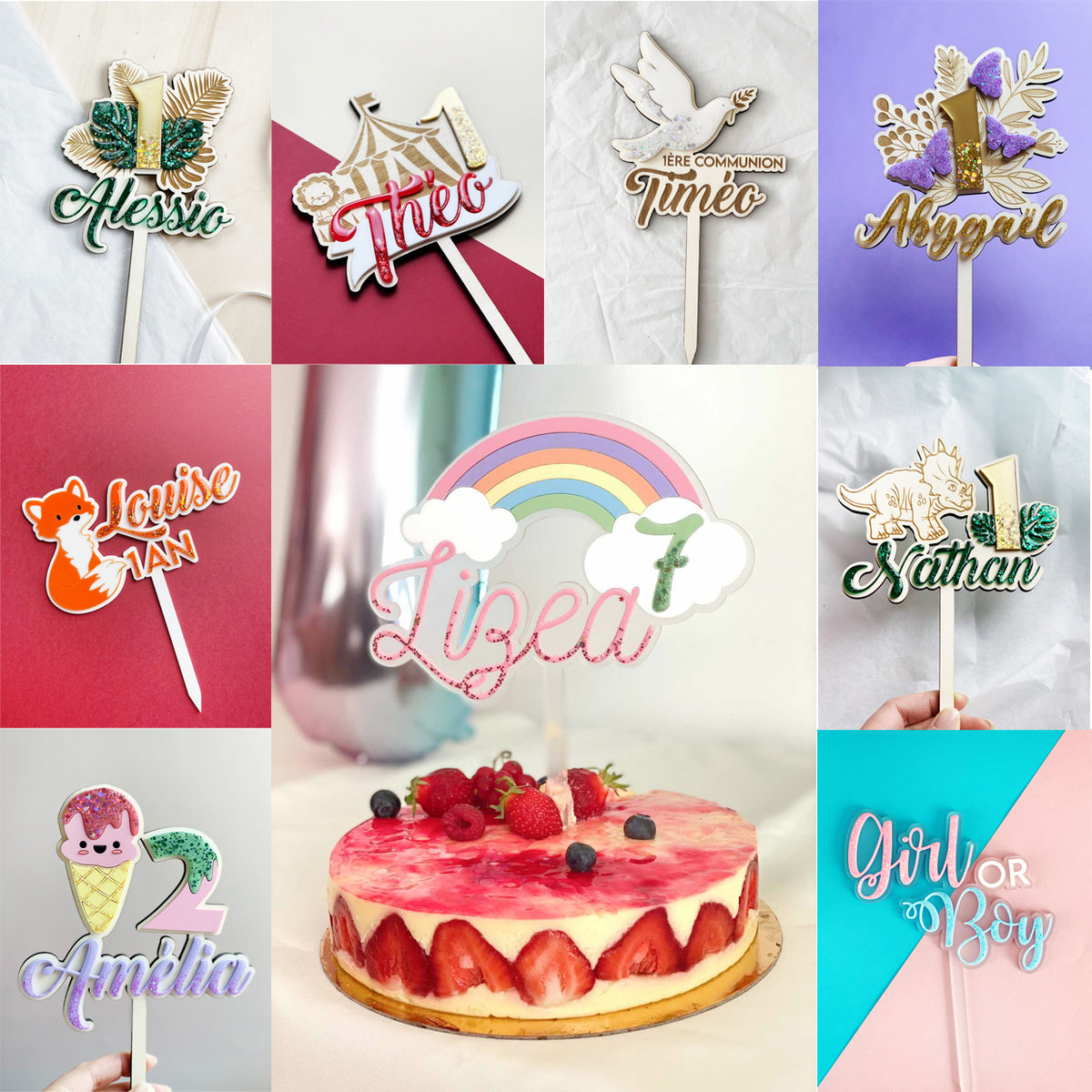 Cake topper Sur mesure