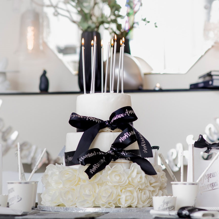 Bougies longues Argentées