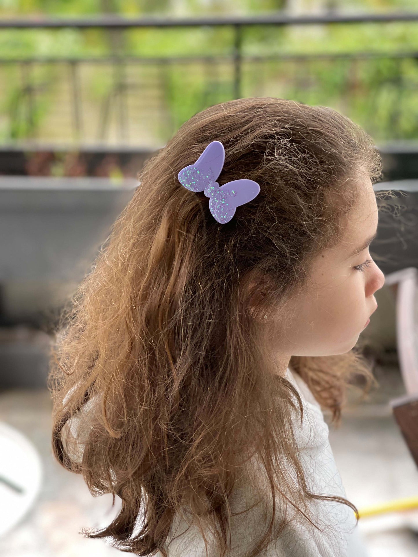 Barrette Noeud Glitter Mimi Mint