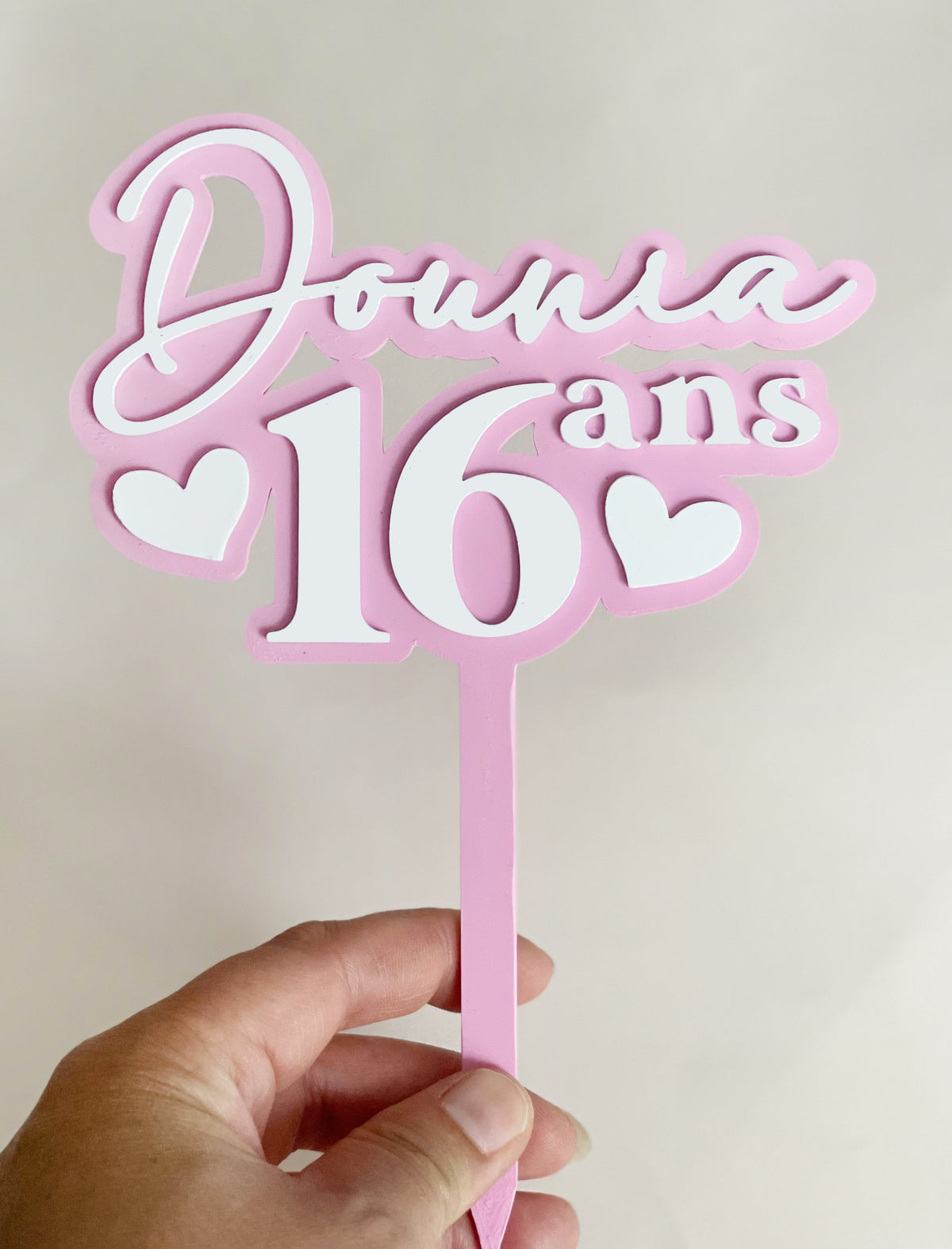 Cake topper Coeur