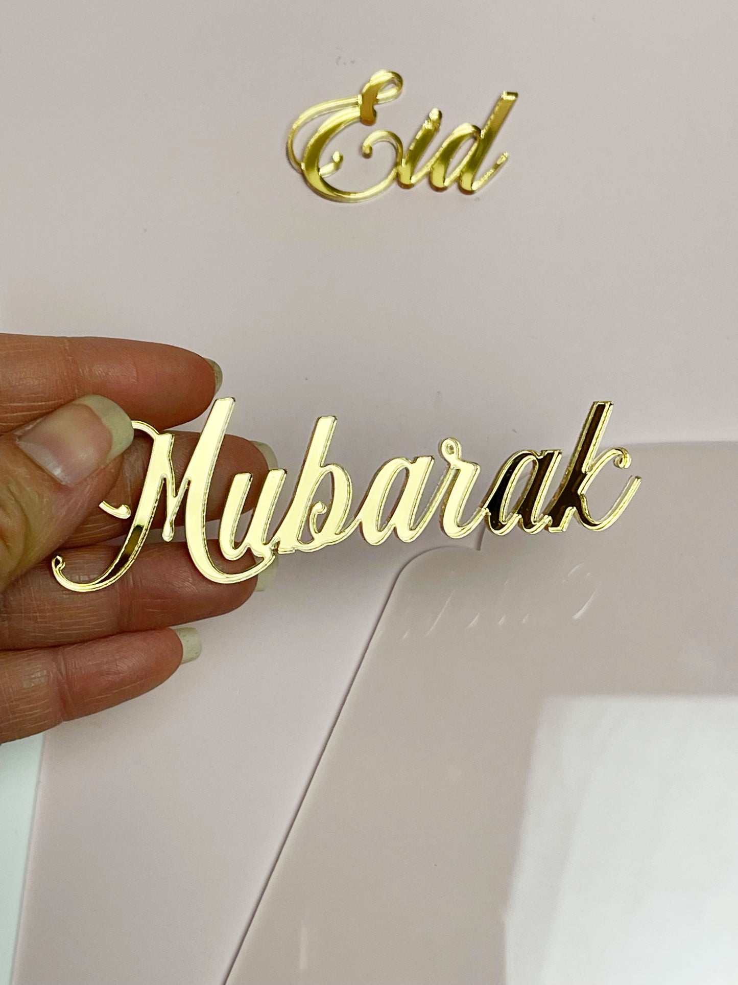 Texte acrylique Eid / Ramadan Mubarak par lot