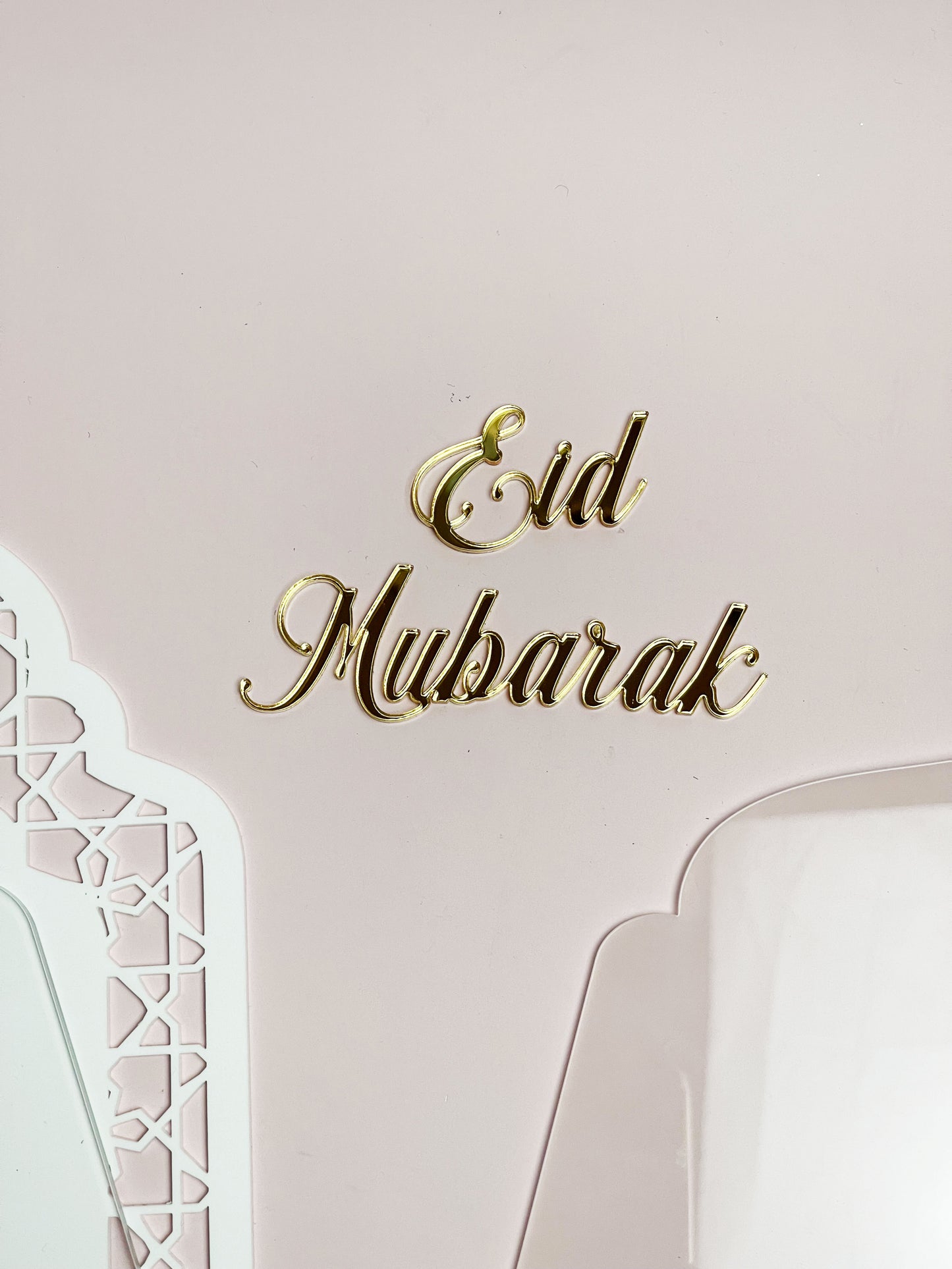 Texte acrylique Eid / Ramadan Mubarak par lot