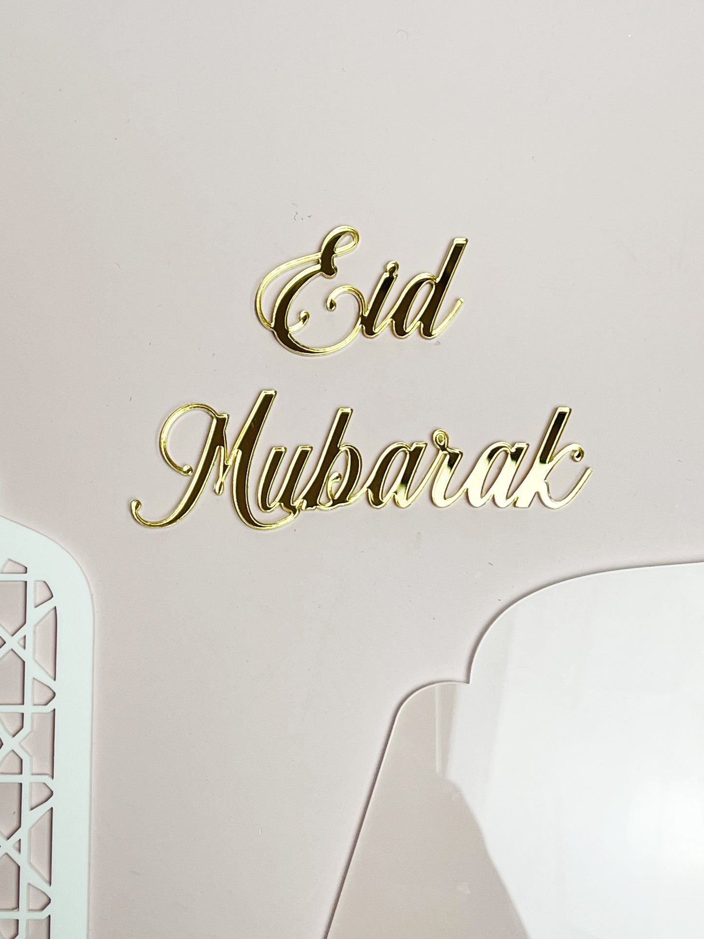 Texte acrylique Eid / Ramadan Mubarak par lot