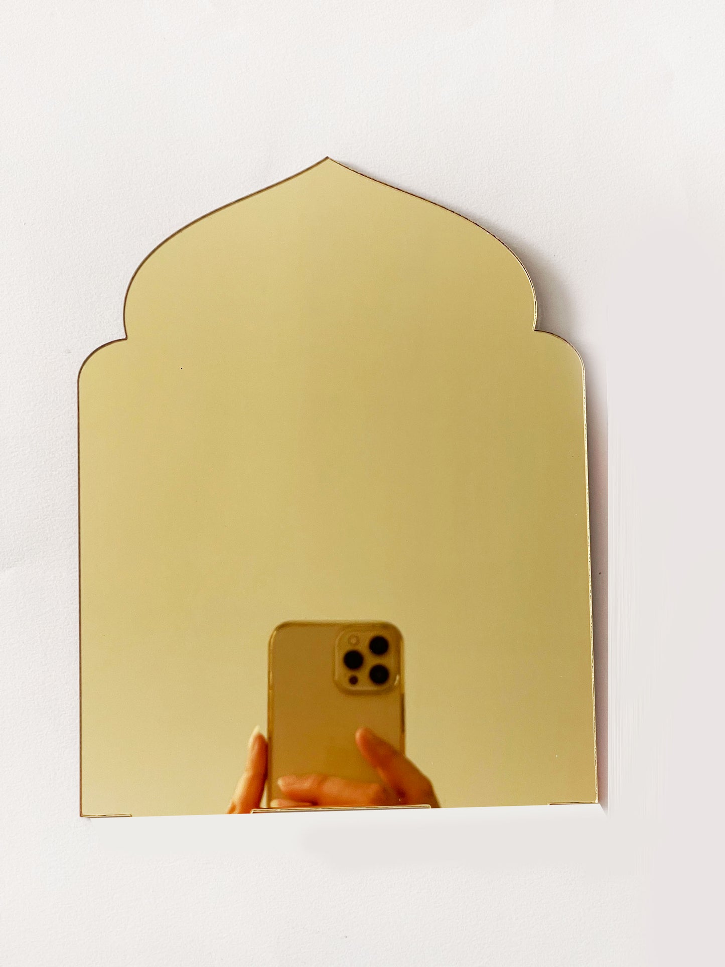 Plaque Orientale Miroir Doré (par lot de 8)