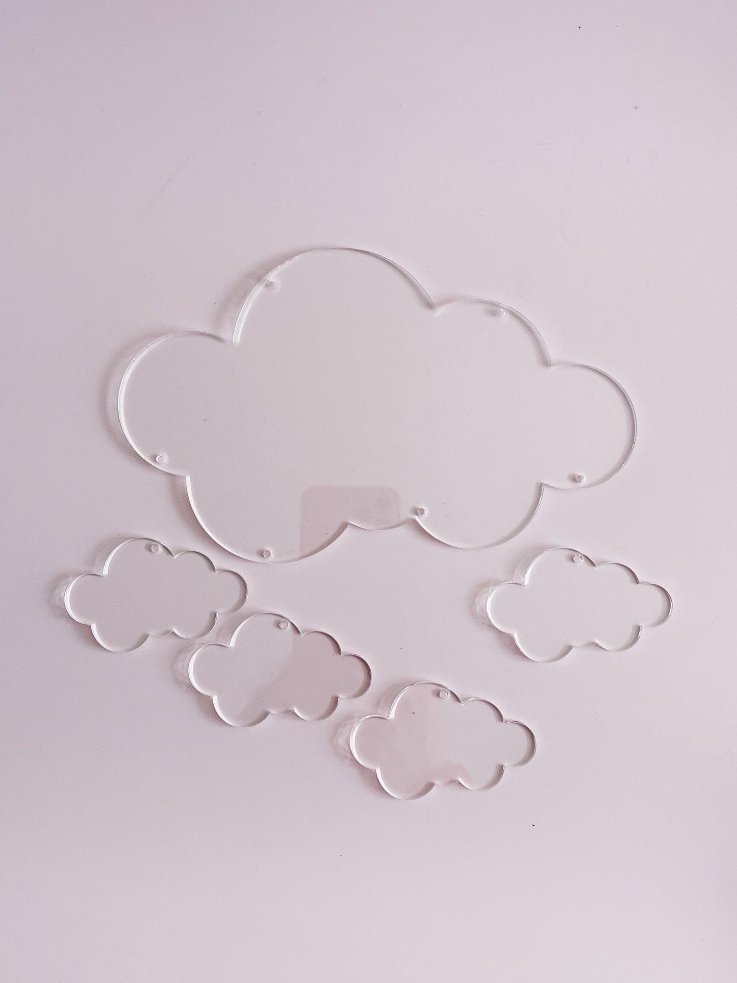 Plaques Nuages Naissance (par lot) 20x12,5cm