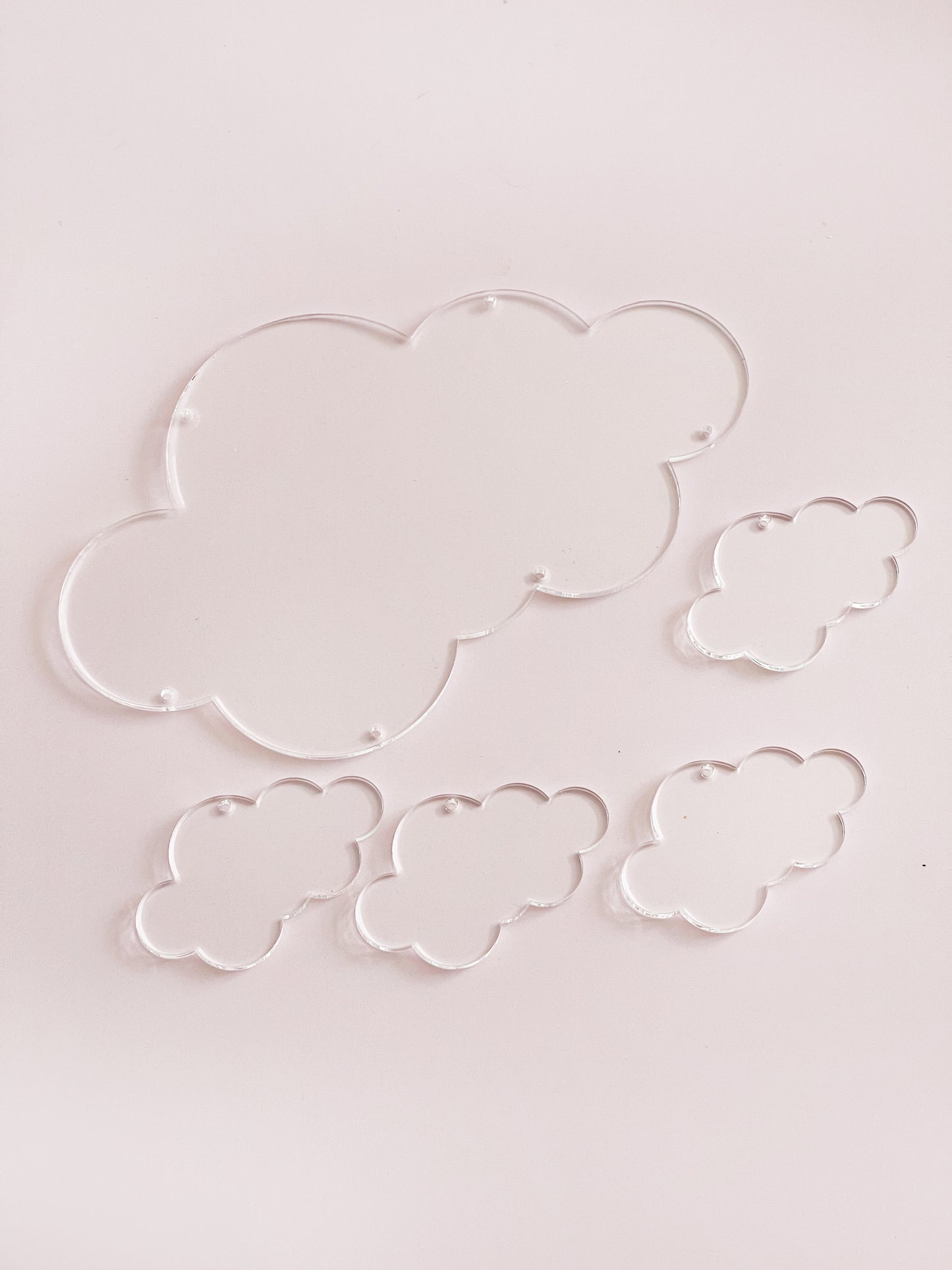 Plaques Nuages Naissance (par lot) 20x12,5cm