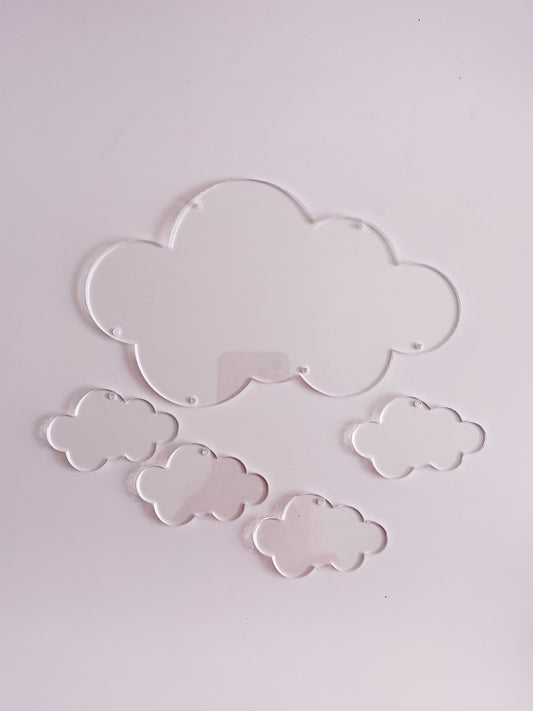 Plaques Nuages Naissance (par lot) 27x16,8cm