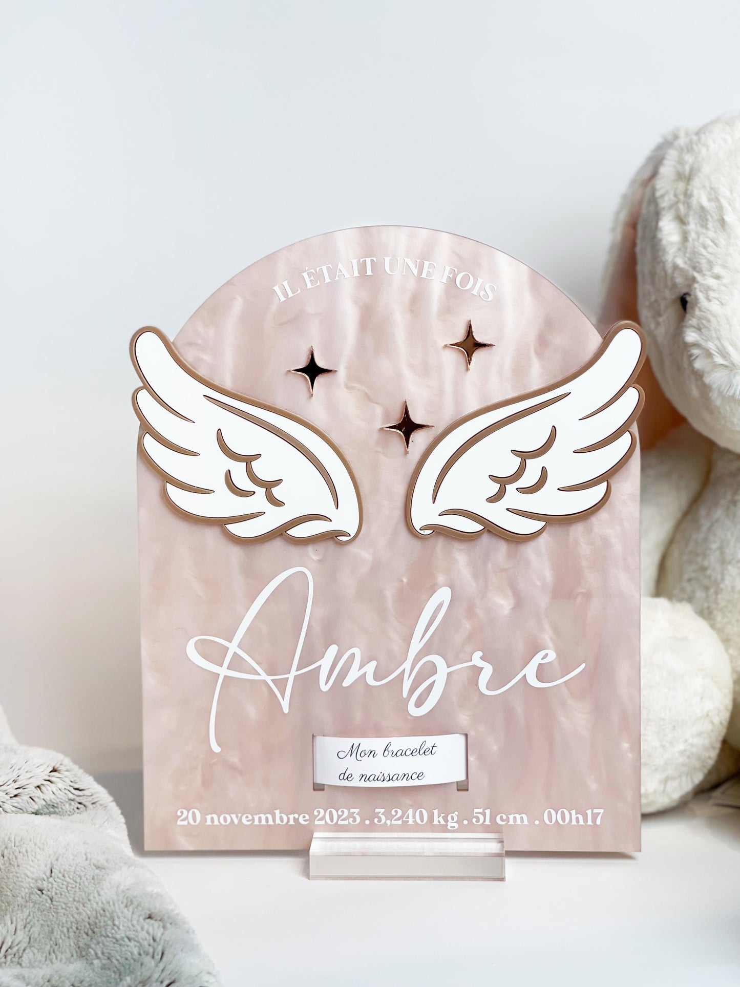 Cadre Naissance Porte bracelet - Mon ange