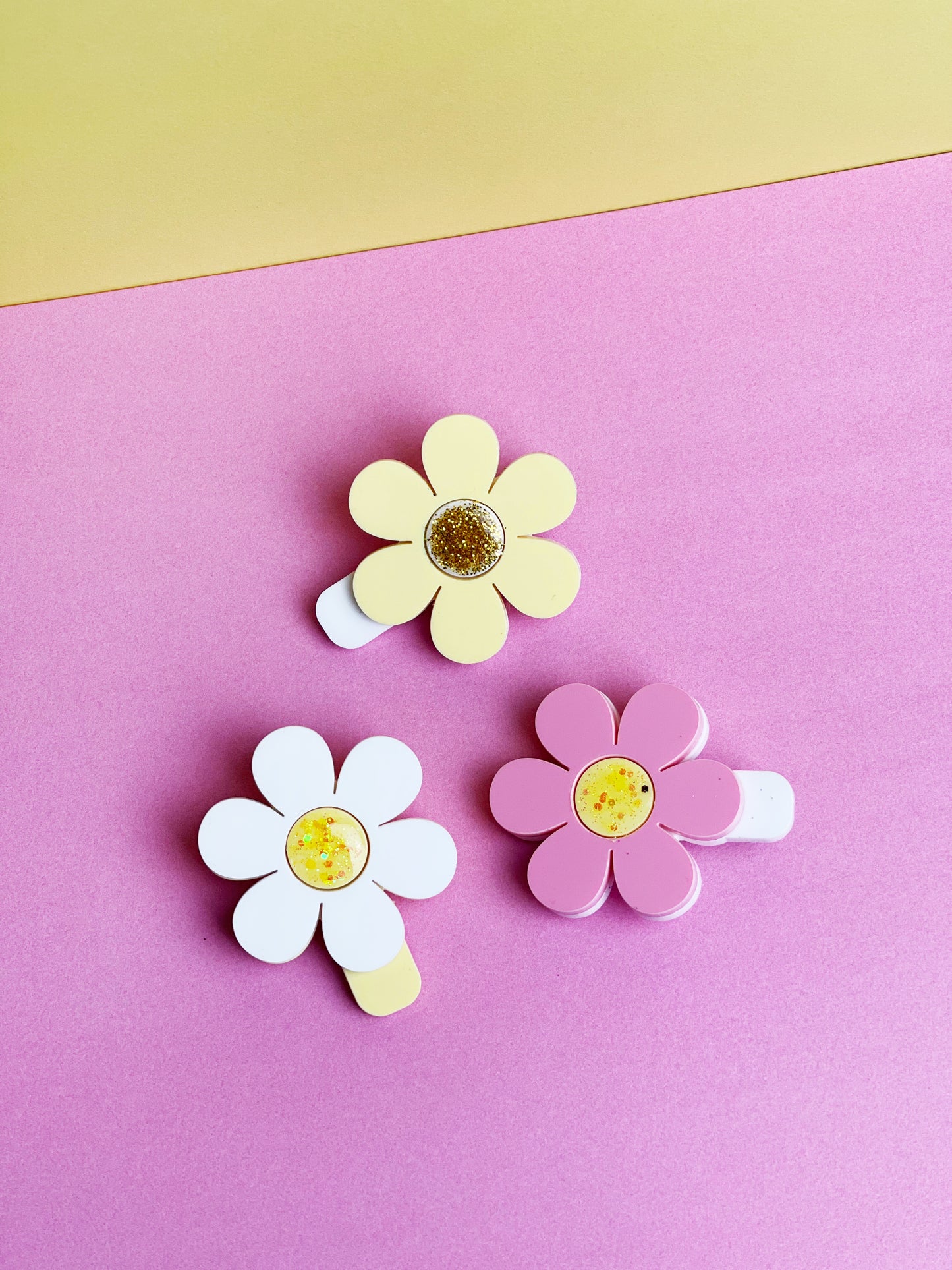 Barrette Marguerite Jaune