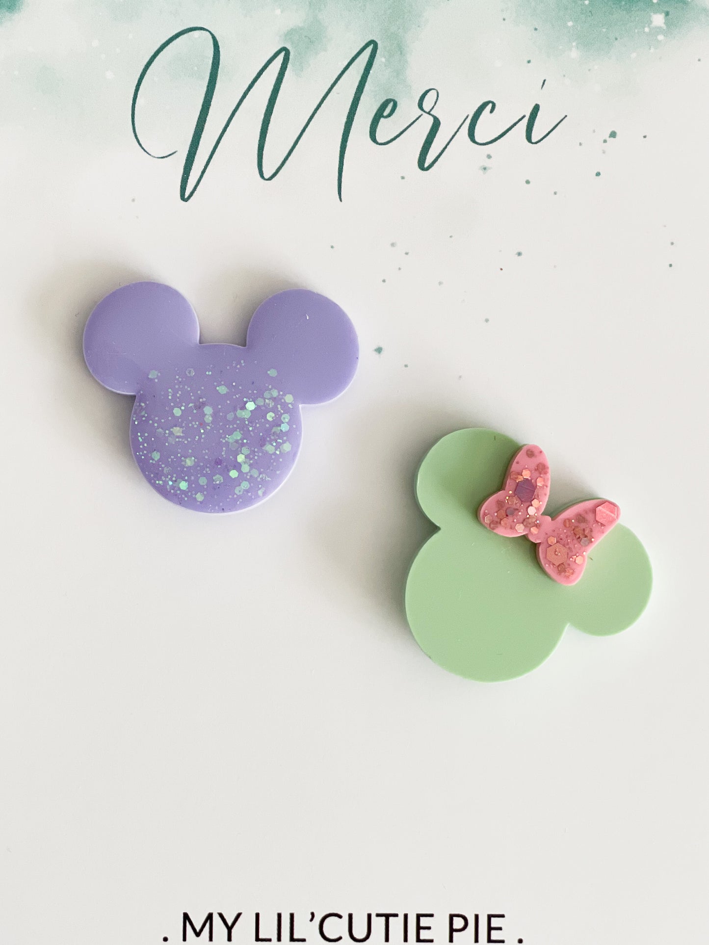 Duo Pins Glace Souris Glitter