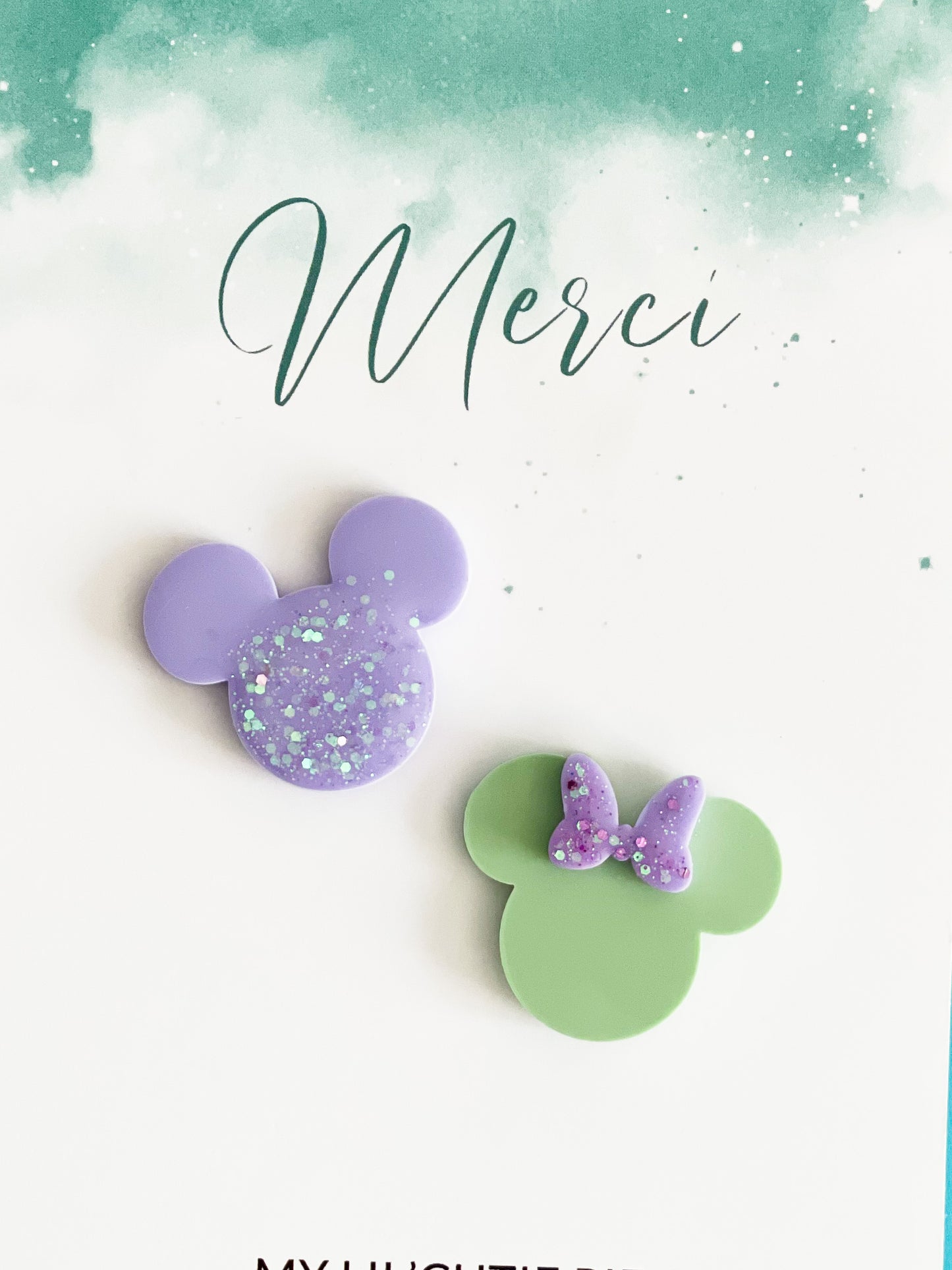 Duo Pins Glace Souris Glitter