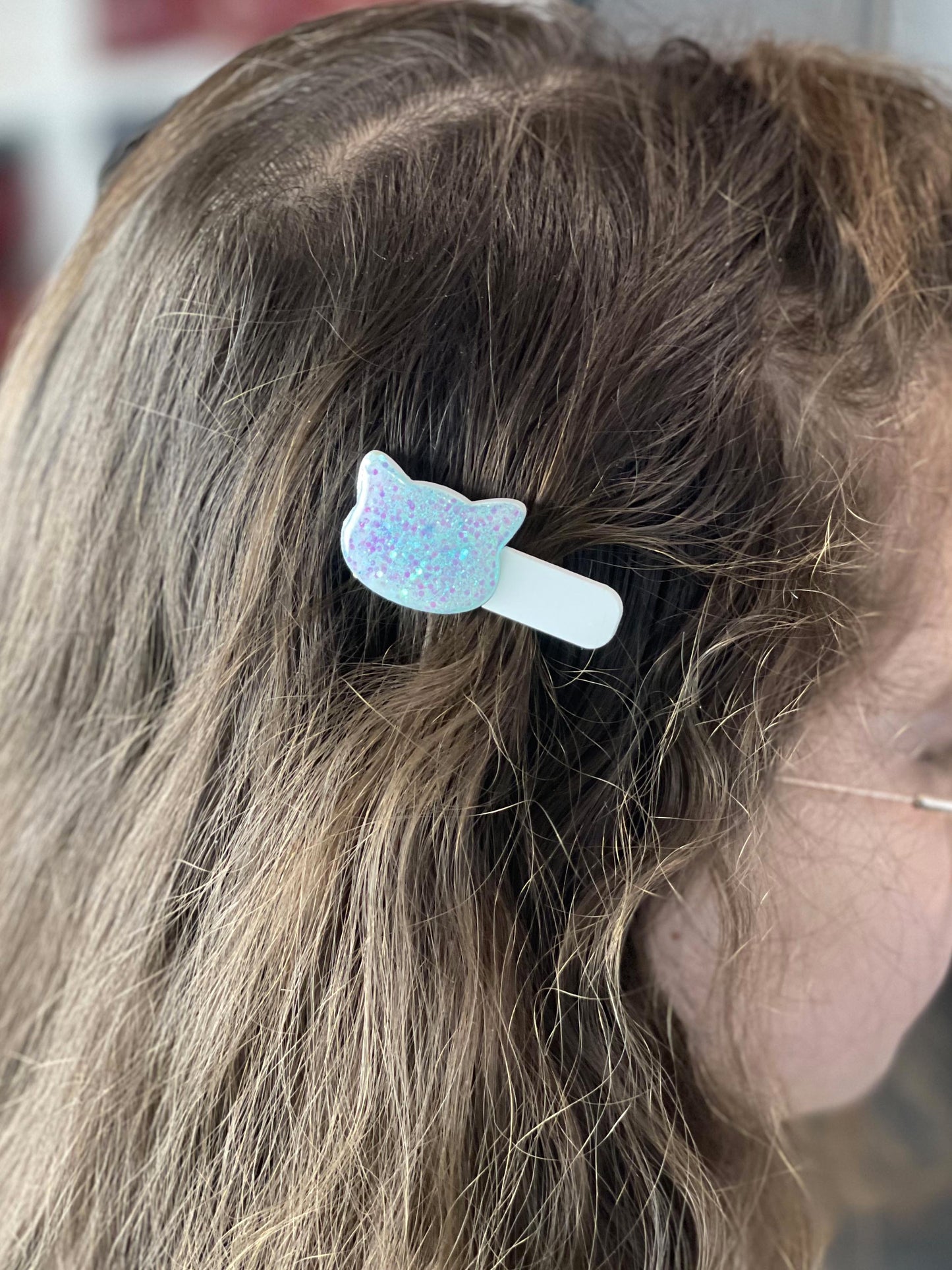 Barrette Miaou Pastel Bleu