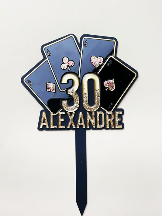 Cake topper Casino