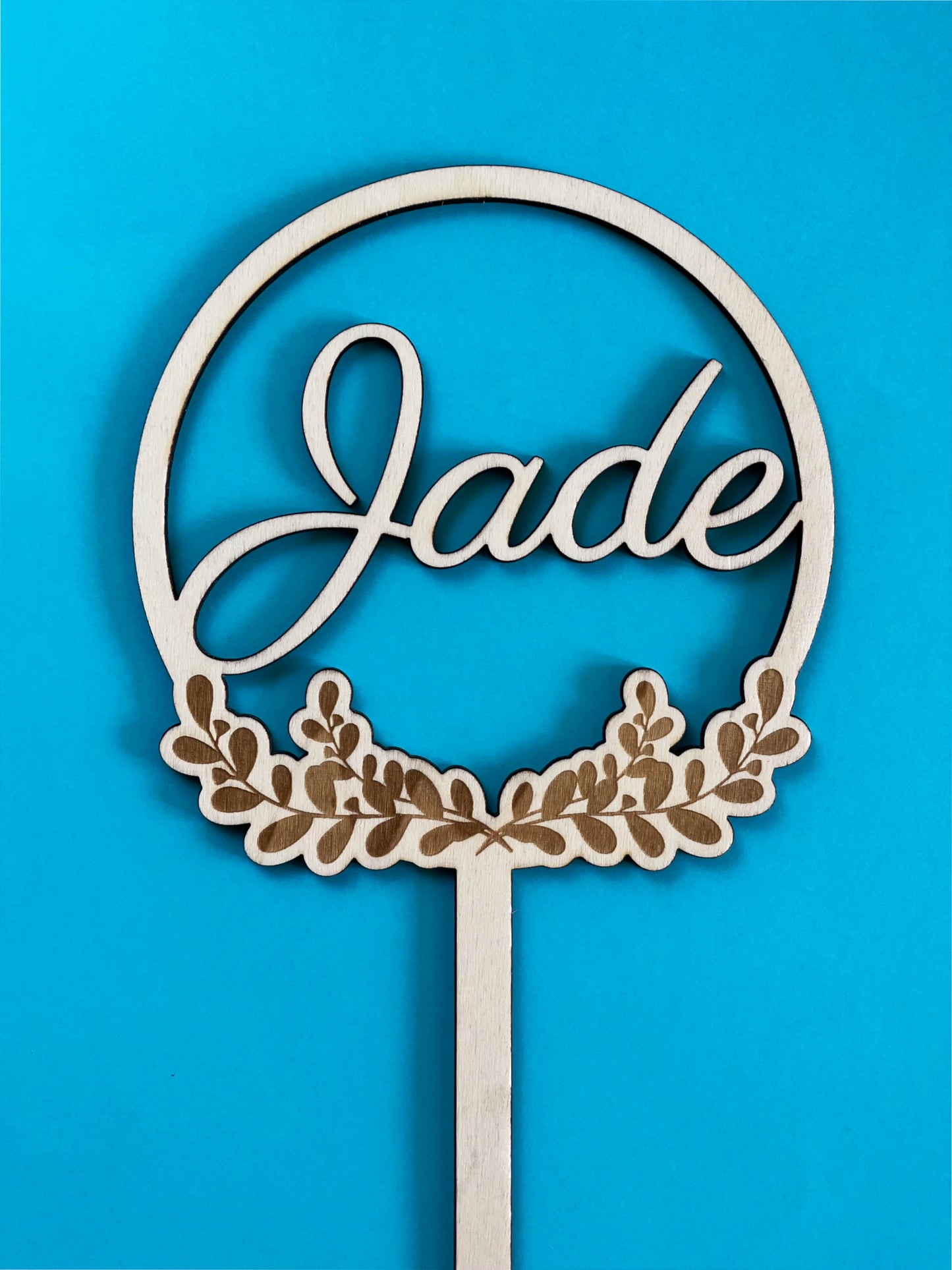 Cake topper Cercle en bois