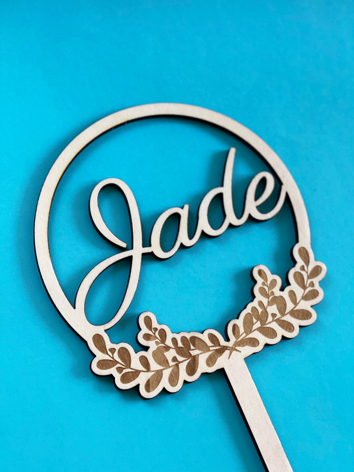 Cake topper Cercle en bois