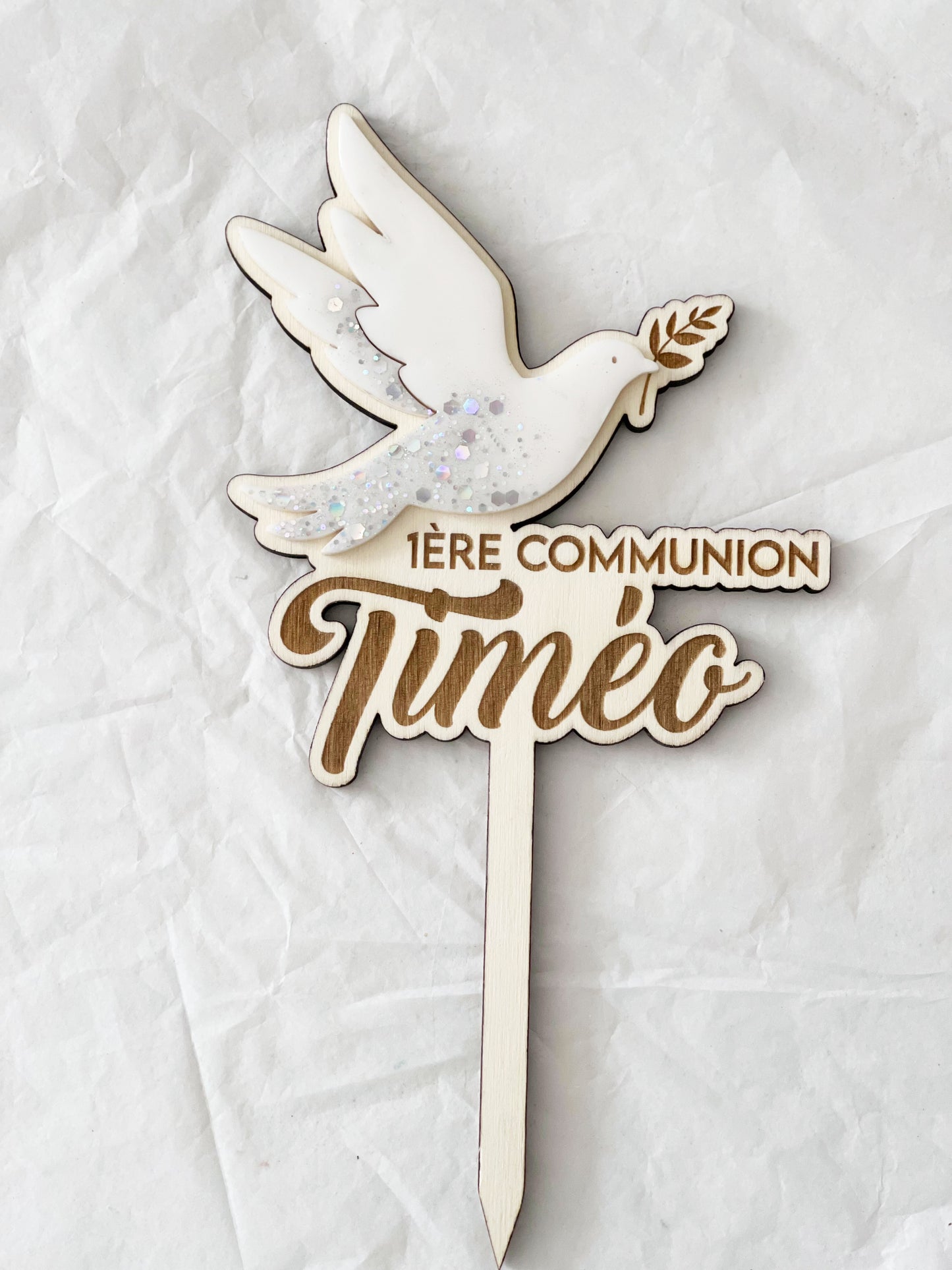 Cake topper Colombe