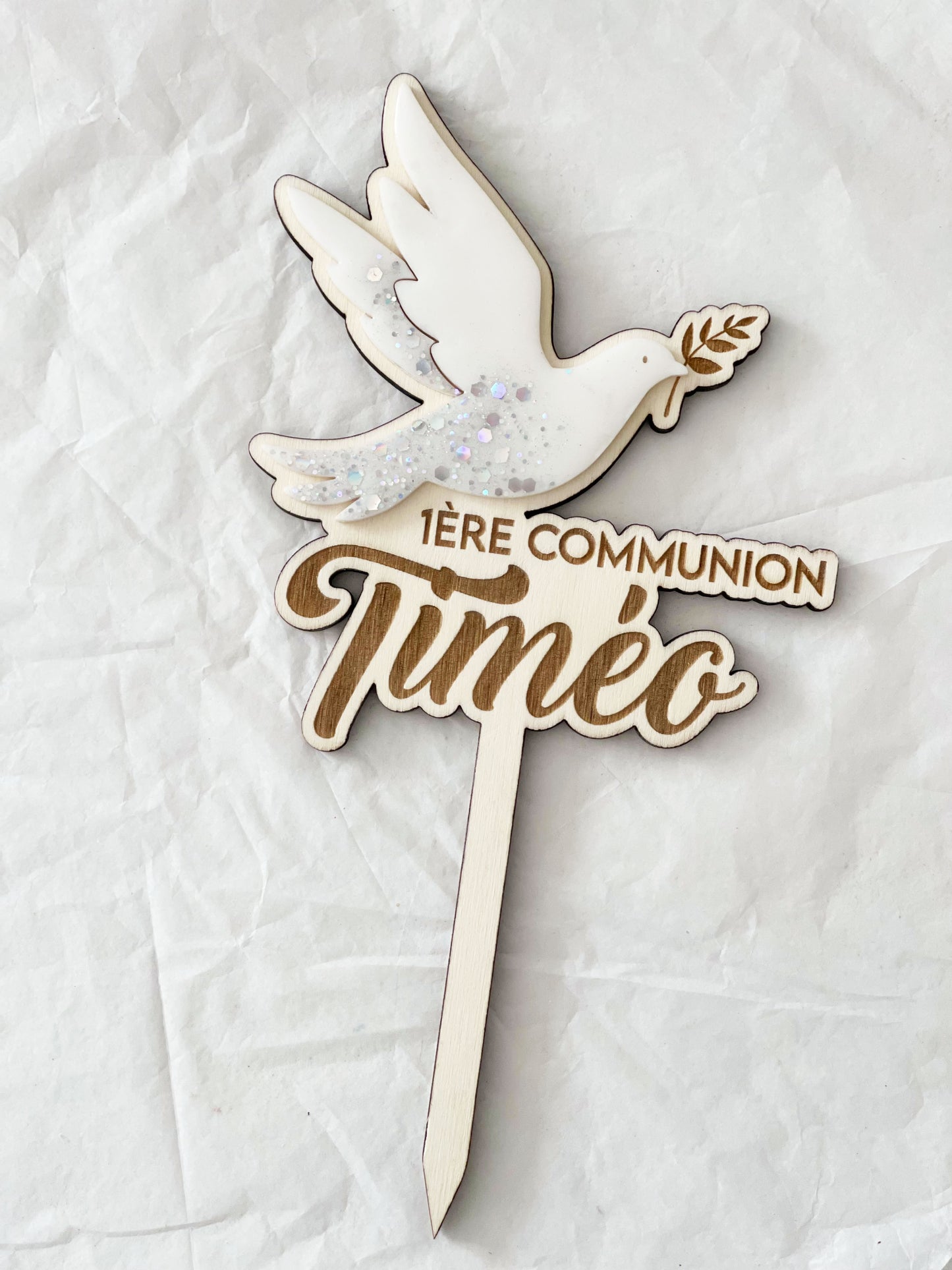 Cake topper Colombe