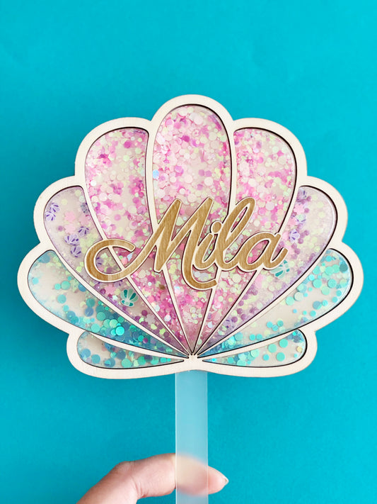 Shake Cake topper Coquillage