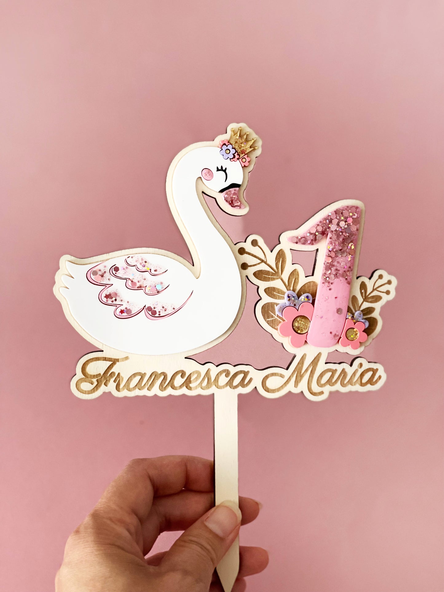 Cake topper Cygne