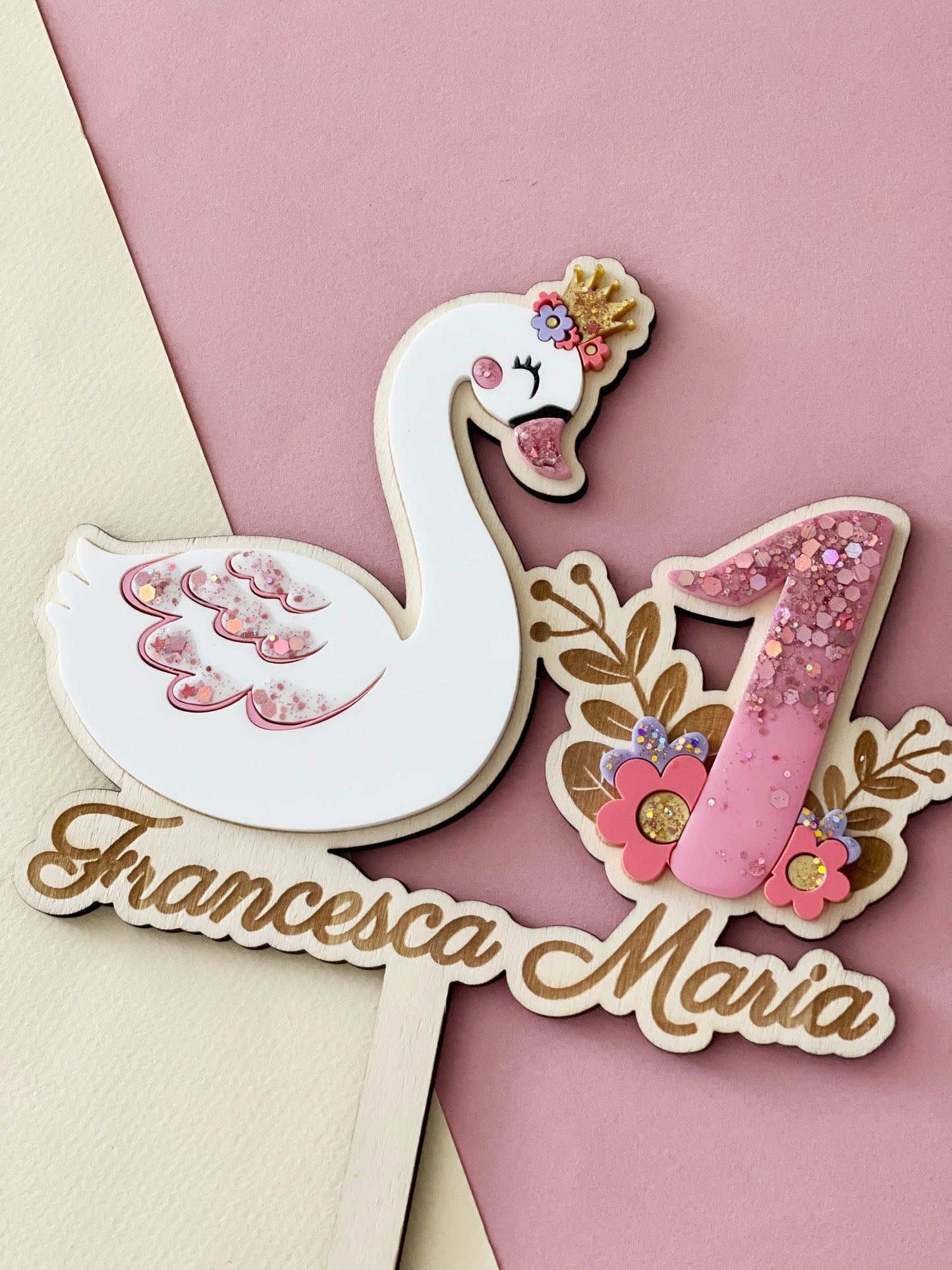 Cake topper Cygne