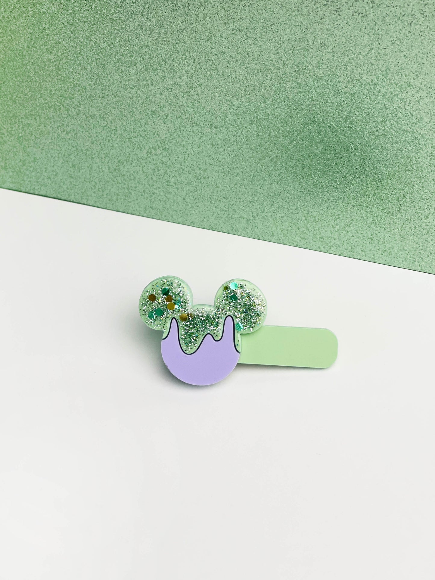 Barrette Glitter Glace mimi lila coulis Mint