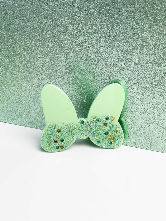 Barrette Noeud Glitter Mimi Mint