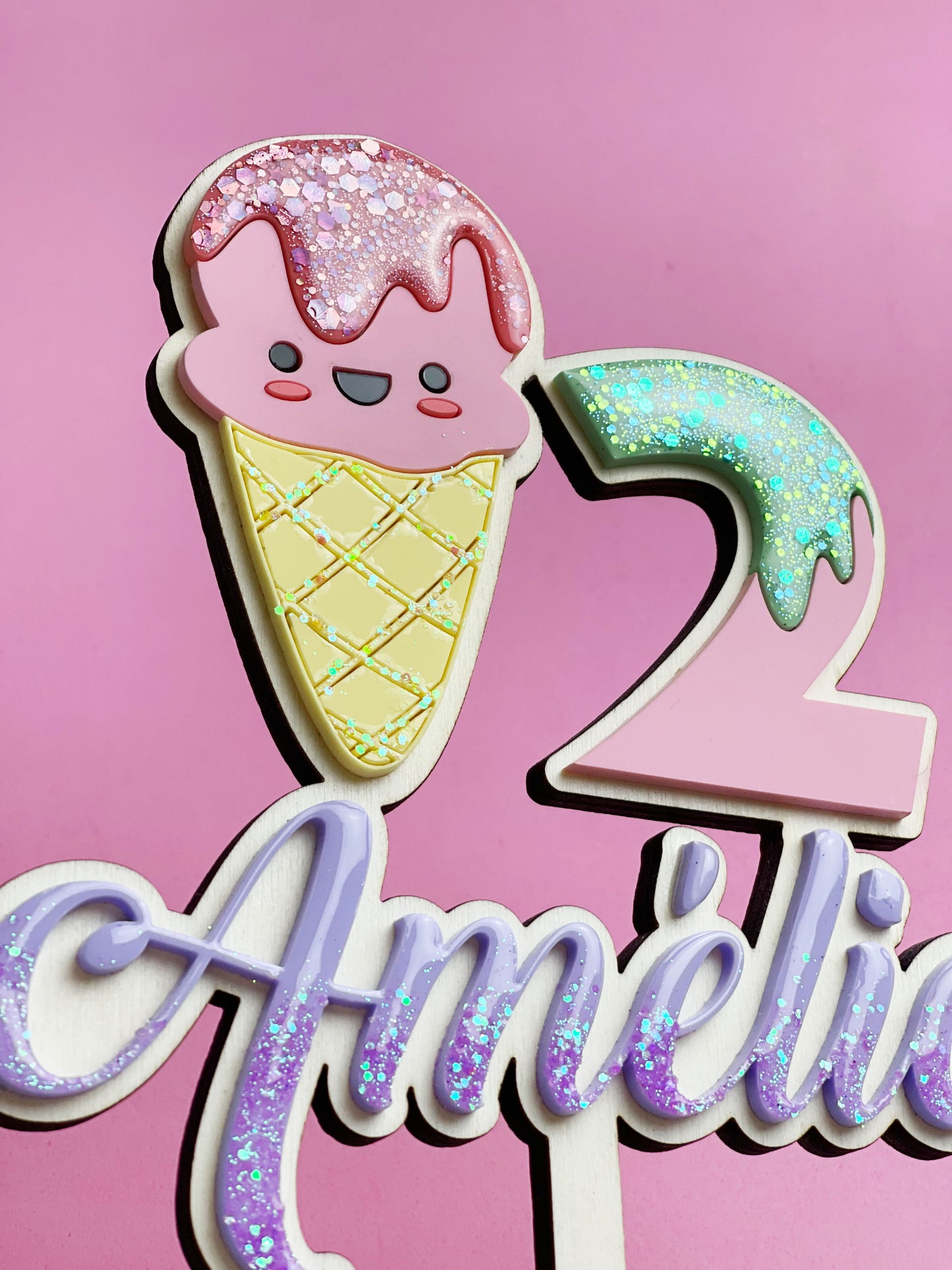 Cake topper ICE CREAM