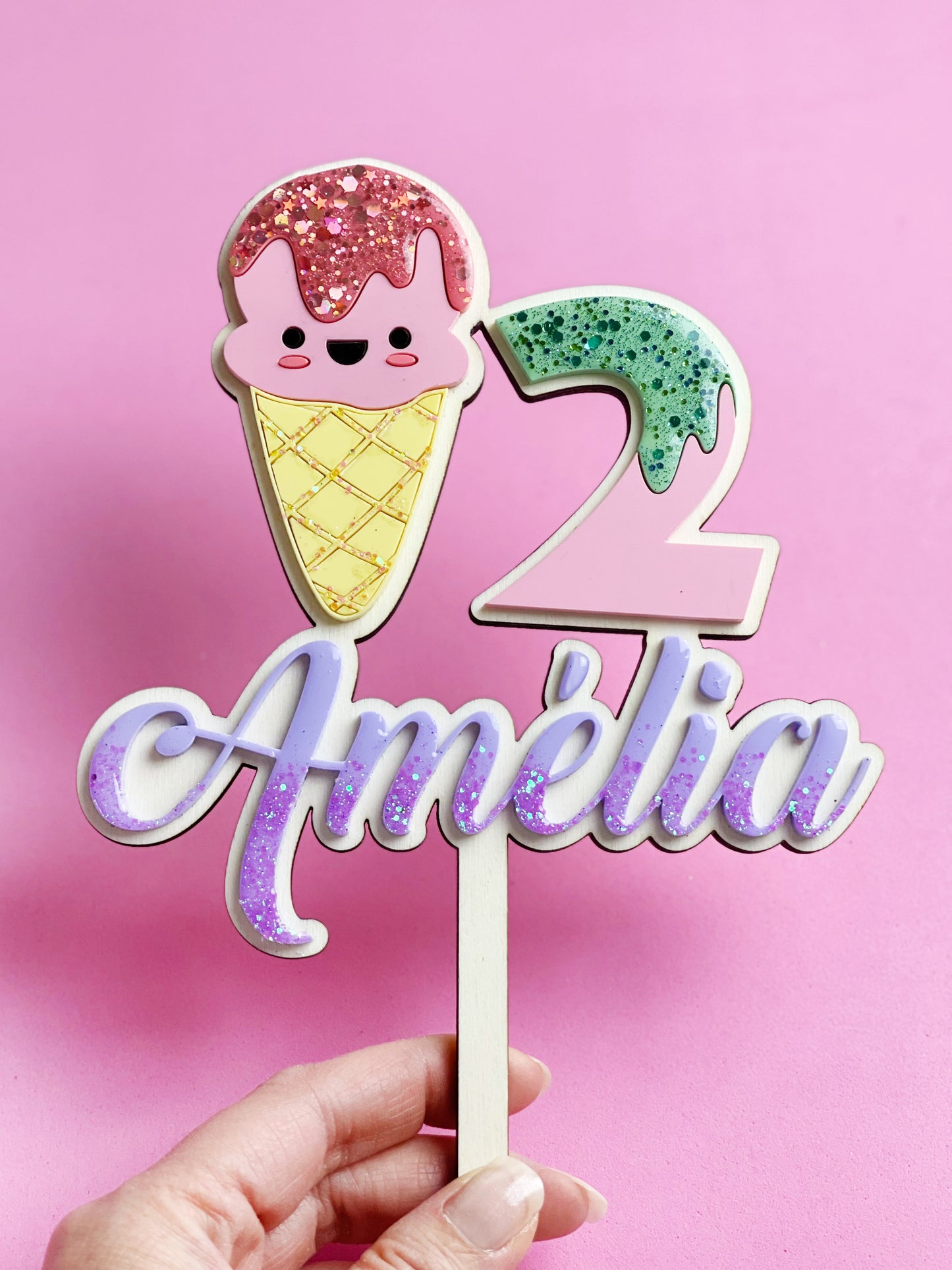 Cake topper ICE CREAM