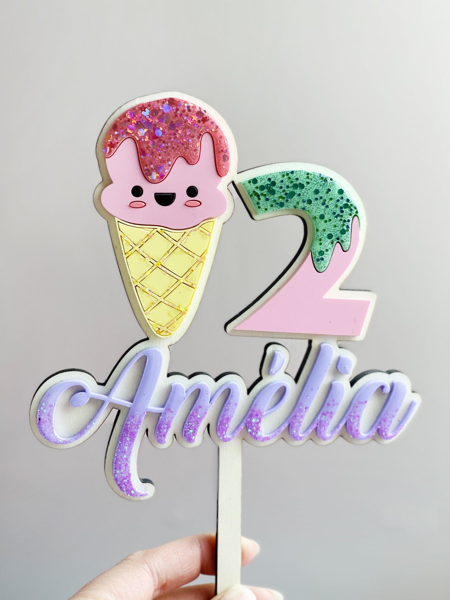 Cake topper ICE CREAM