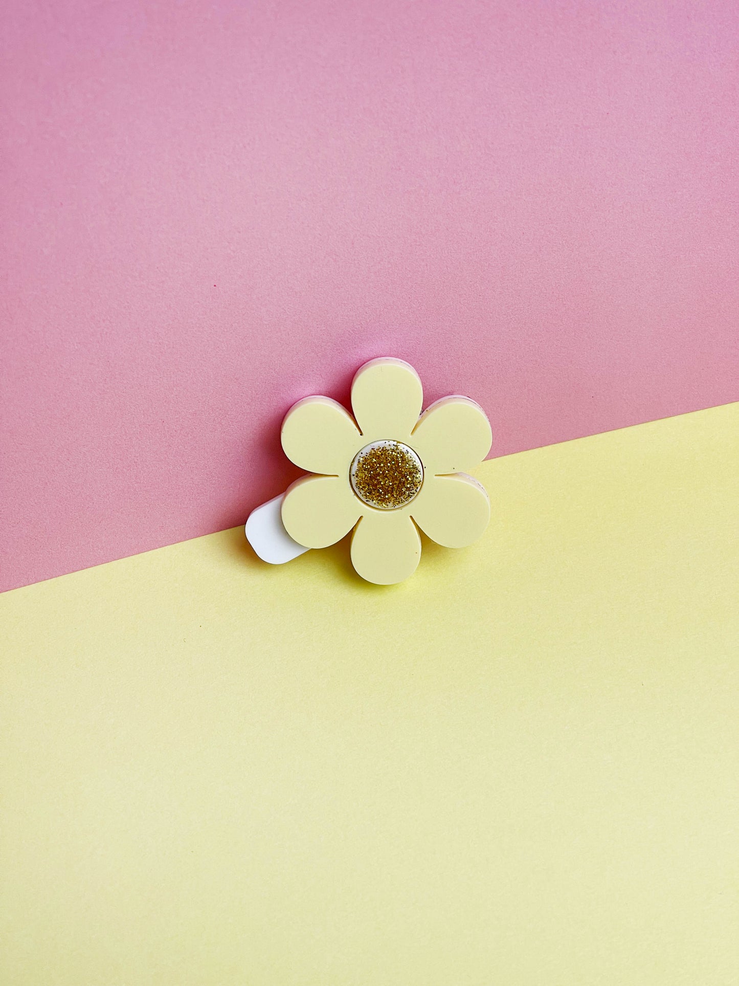 Barrette Marguerite Jaune