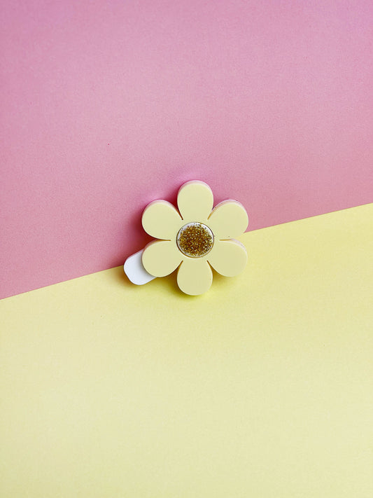 Barrette Marguerite Jaune