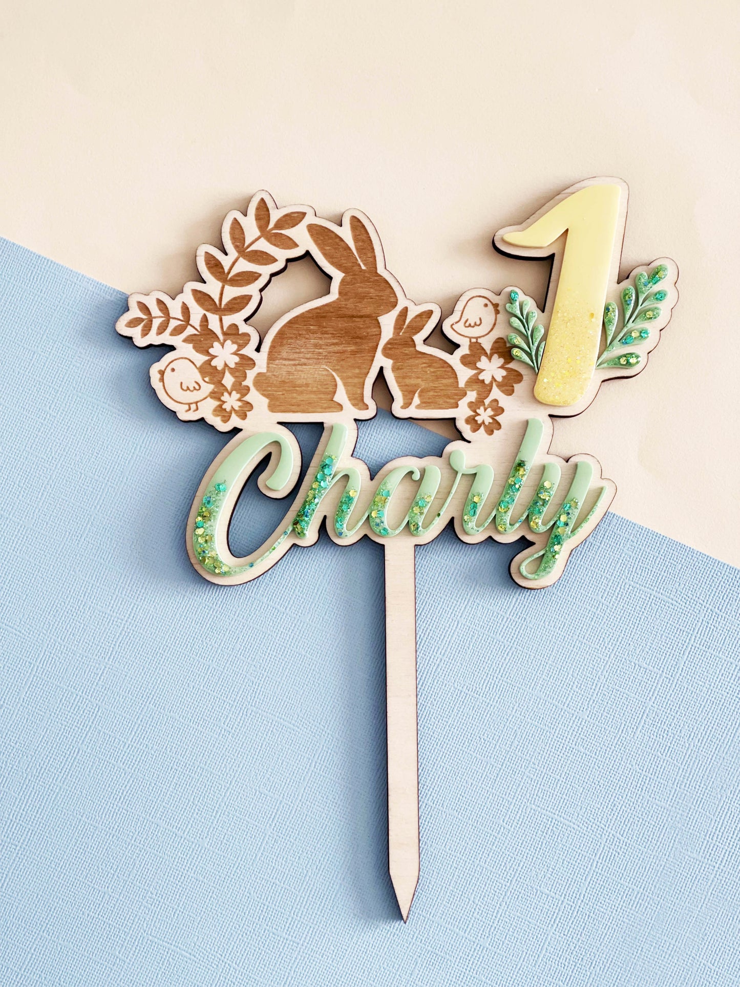 Cake topper printemps