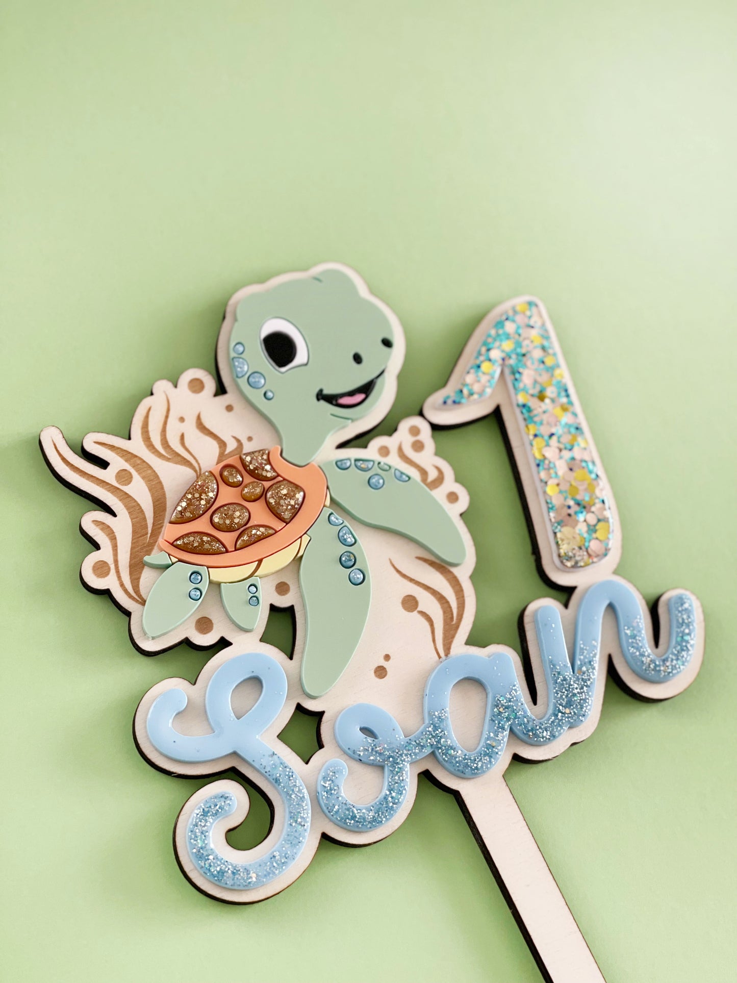 Cake topper Tortue de mer Océan