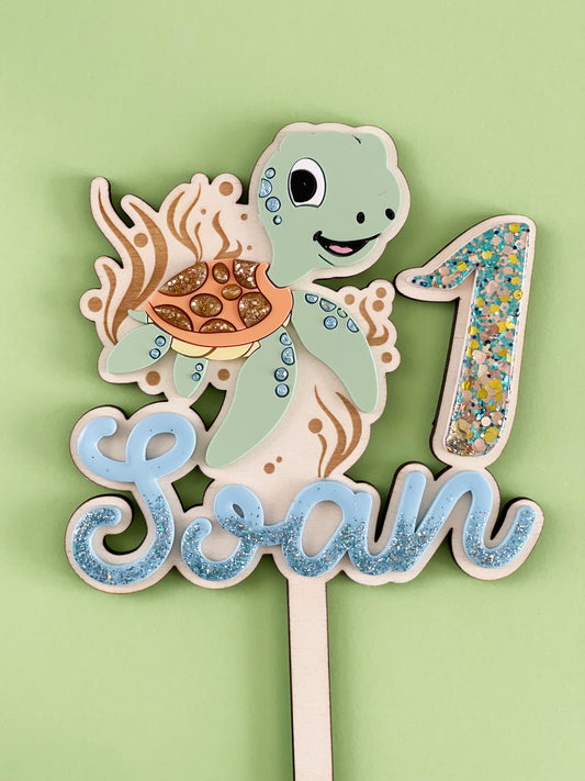 Cake topper Tortue de mer Océan