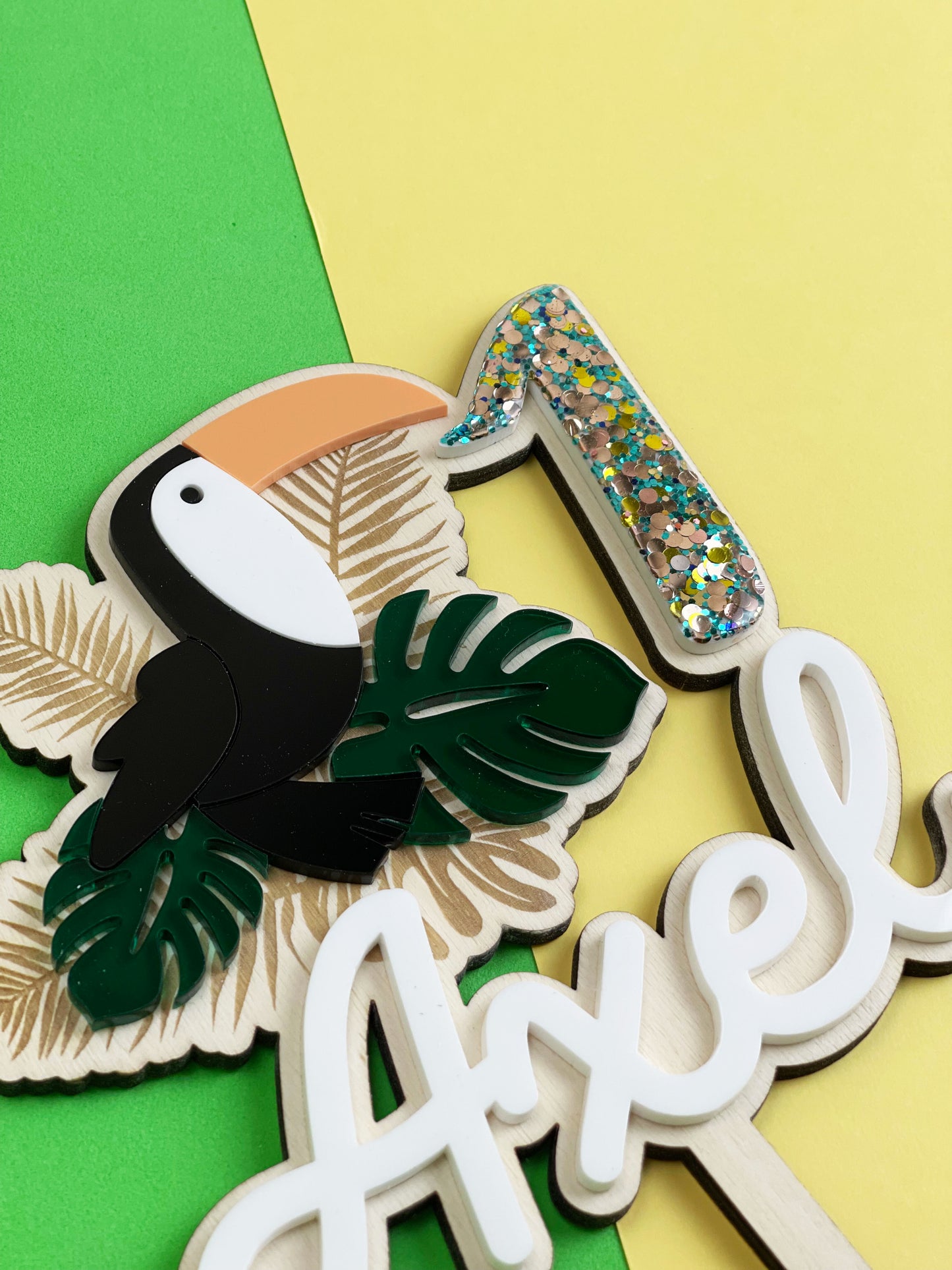 Cake topper Toucan Jungle