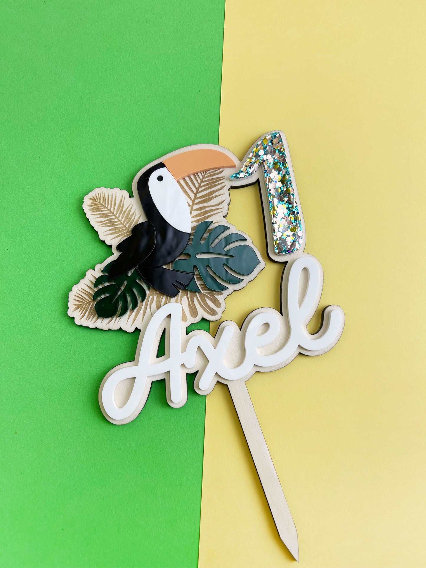 Cake topper Toucan Jungle